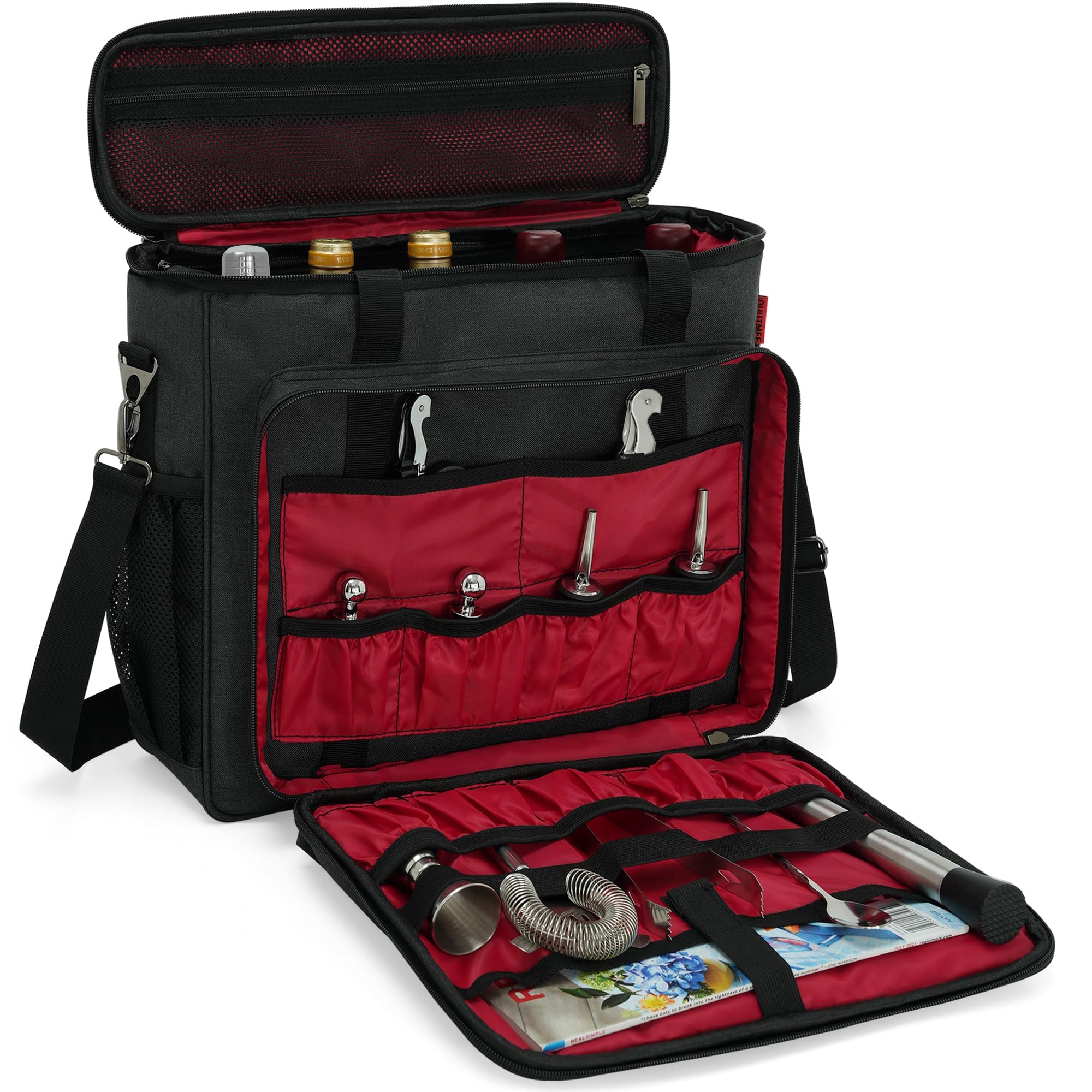 OUUTMEE bolsa bartender impermeable con acolchado para proteger herramientas de coctelería