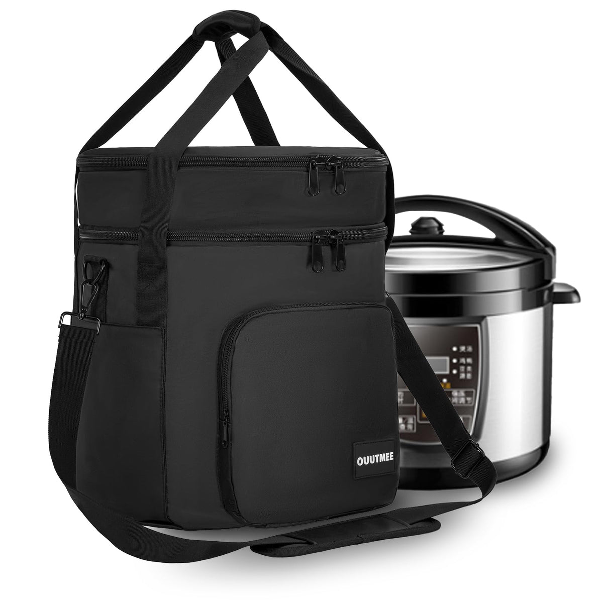 OUUTMEE bolsa transporte olla presión 6 cuartos, ideal para viajes seguros.