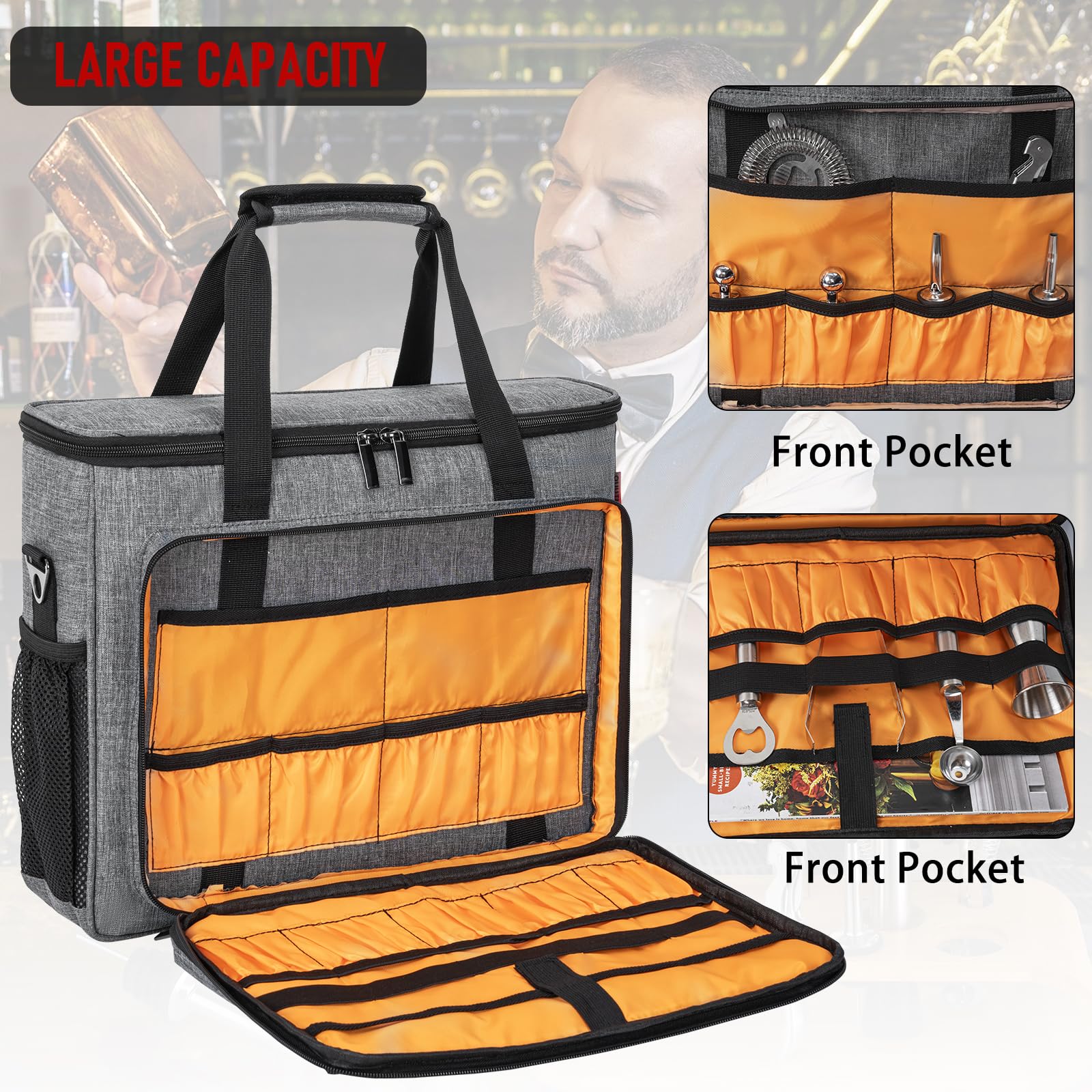 OUUTMEE bolsa transporte resistente a agua, protege utensilios en salidas.