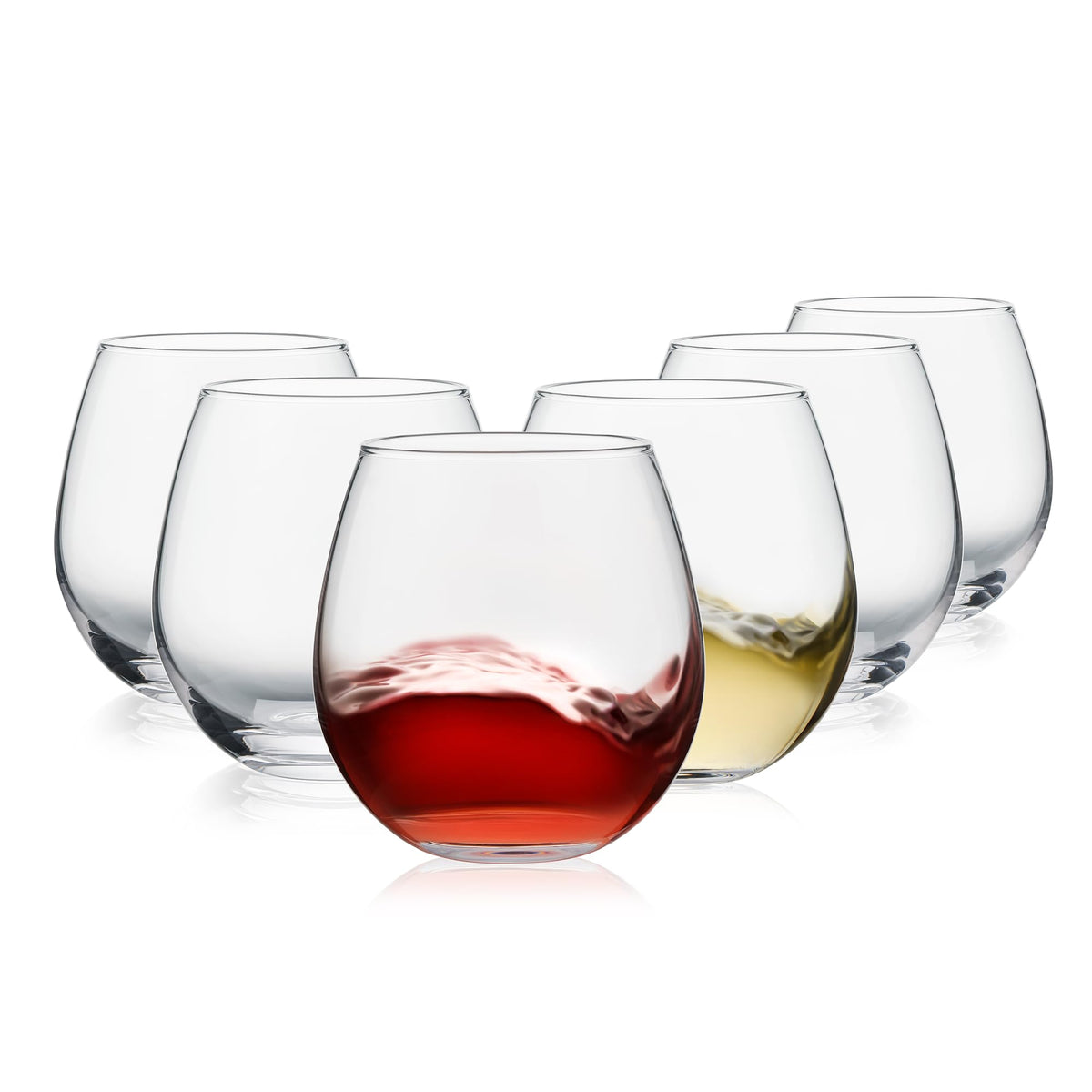 OUWO Copas sin tallo 15 oz, claridad cristalina para todo vino