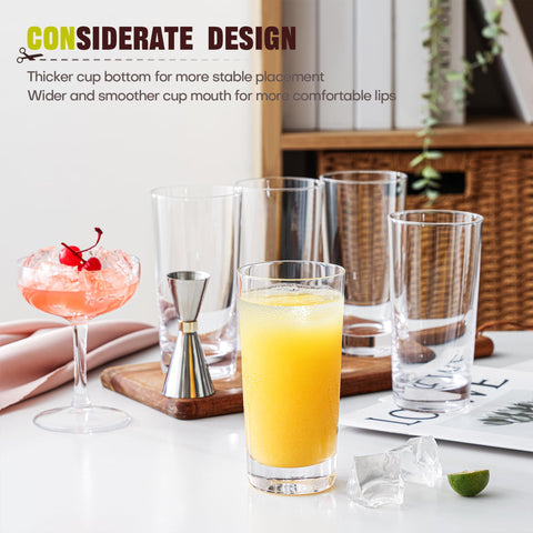 Vaso OUWO alto 13oz borde Delgado para beber cómodo.