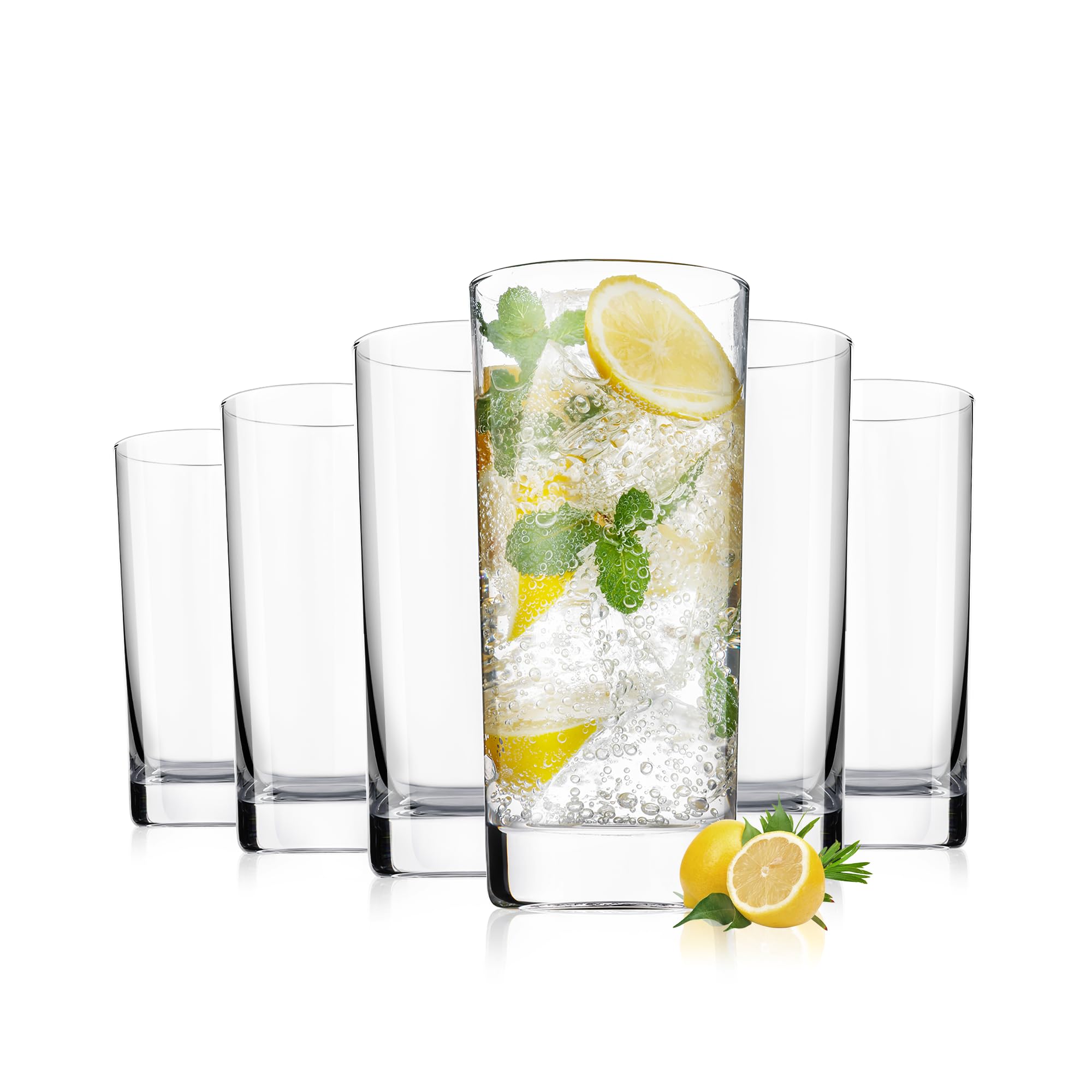 Vaso OUWO alto 13oz frente, ideal para cócteles en casa.