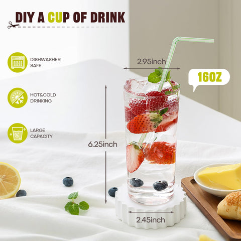Vasos OUWO para mojito y cócteles, duraderos