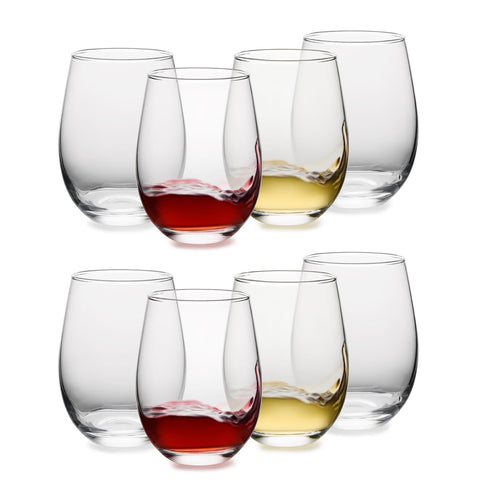 OUWO vasos sin tallo 18oz, cristal claro, ideal para vino