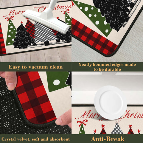 Alfombra de puerta OUXIOAZ con detalle de motivos navideños para decorar