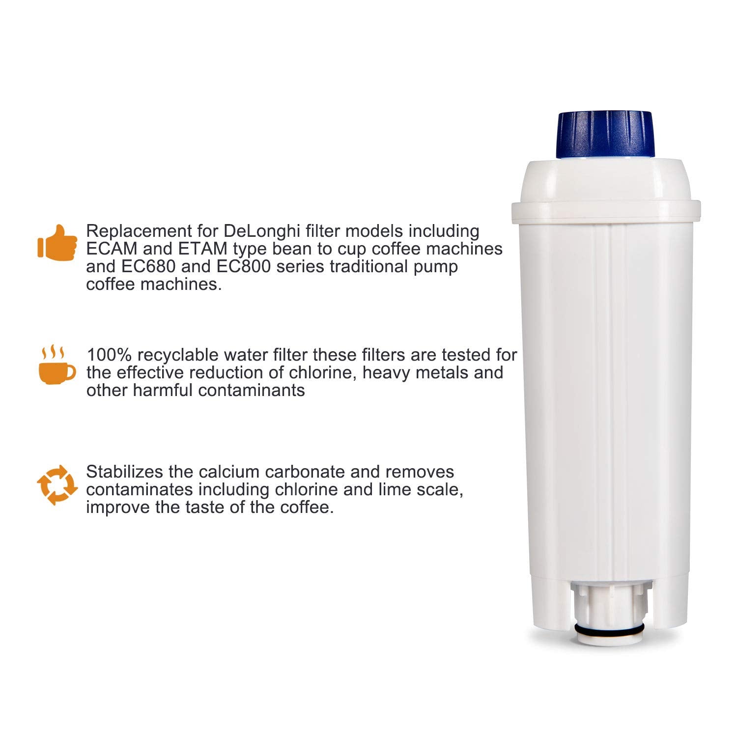 Ouxunus compatibilidad ECAM ETAM EC680 EC800, filtros aptos para distintas máquinas.