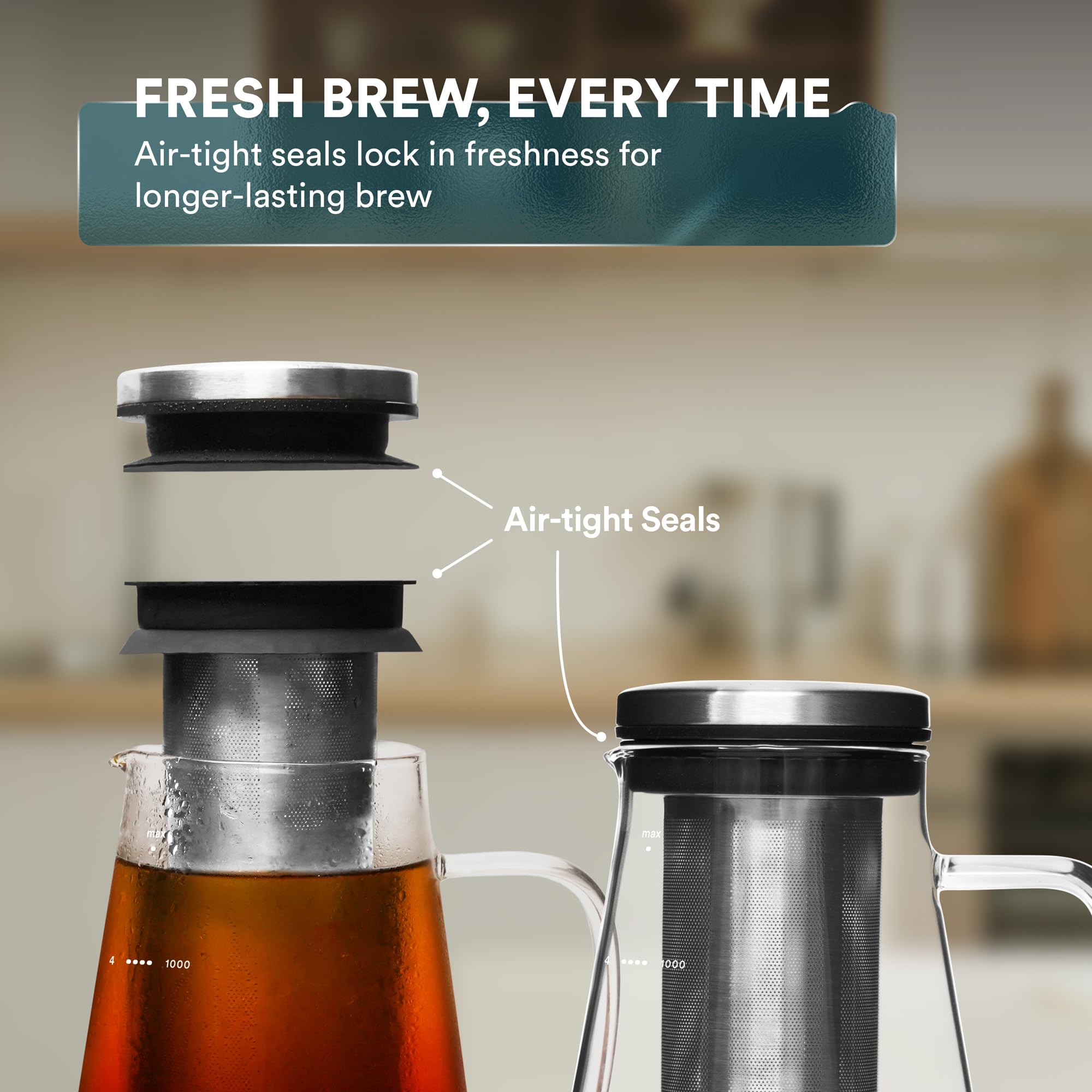 Ovalware apto para té frío y caliente para infusiones versátiles.