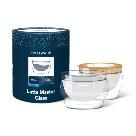Ovalware tazas latte doble pared 8.5oz para bebidas calientes y frías