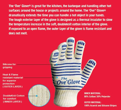 Ove Glove: guante multiuso para barbacoa y cocina con protección térmica.