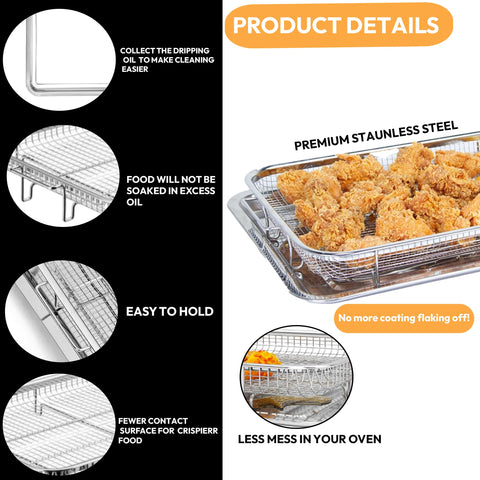 OvenCrisp rejilla de aire para hornear facilita cocción uniforme.