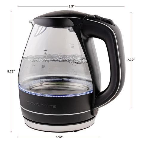 Hervidor OVENTE KG83 capacidad de 1.5 litros para varias tazas.