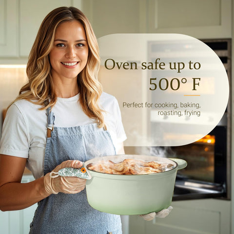Apta para horno hasta 500 °F con mango seguro