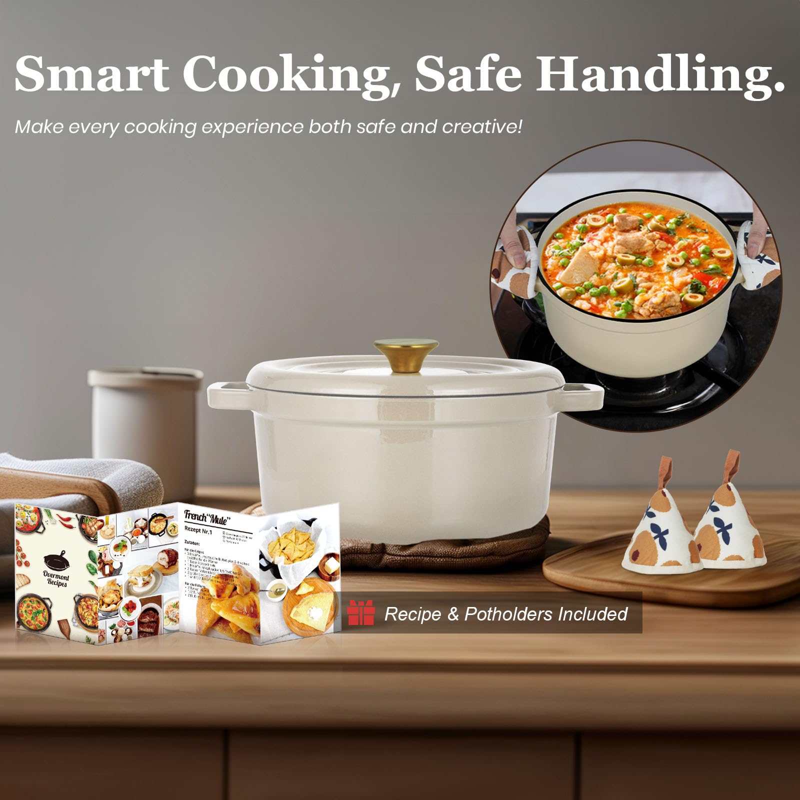 Base compatible con gas, electricidad e inducción para cocinas modernas.