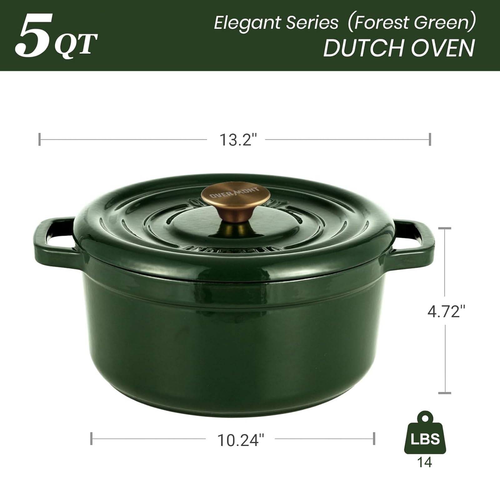 Overmont apta para horno para completar recetas.