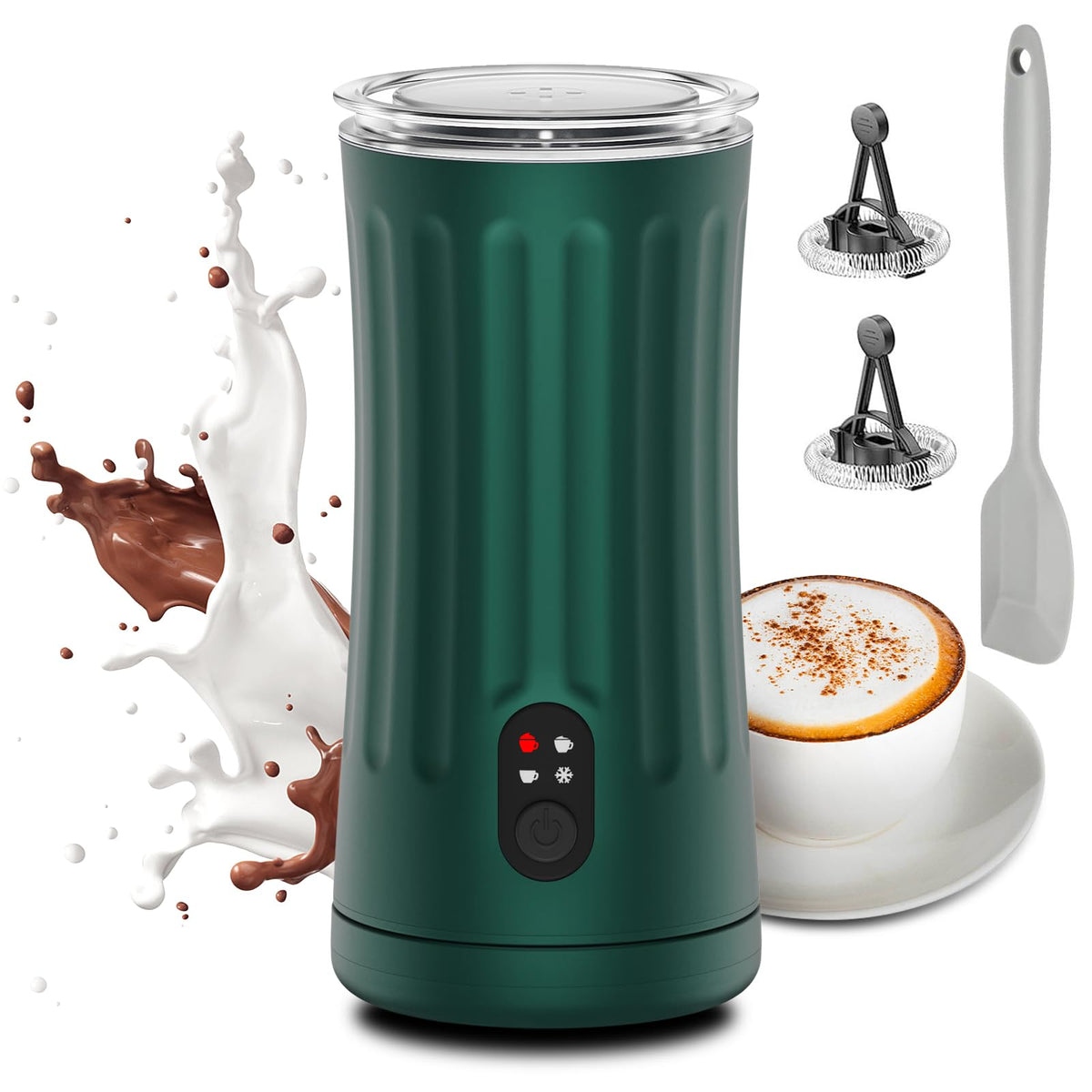Ovetedot batidora-leche con diseño columna, ideal para ritual diario de café
