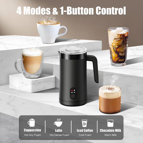 Espumador Ovetedot con capacidad de 400 ml para varias tazas.