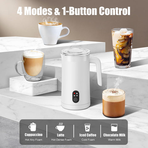 Ovetedot espuma caliente densa para cappuccinos cremosos.