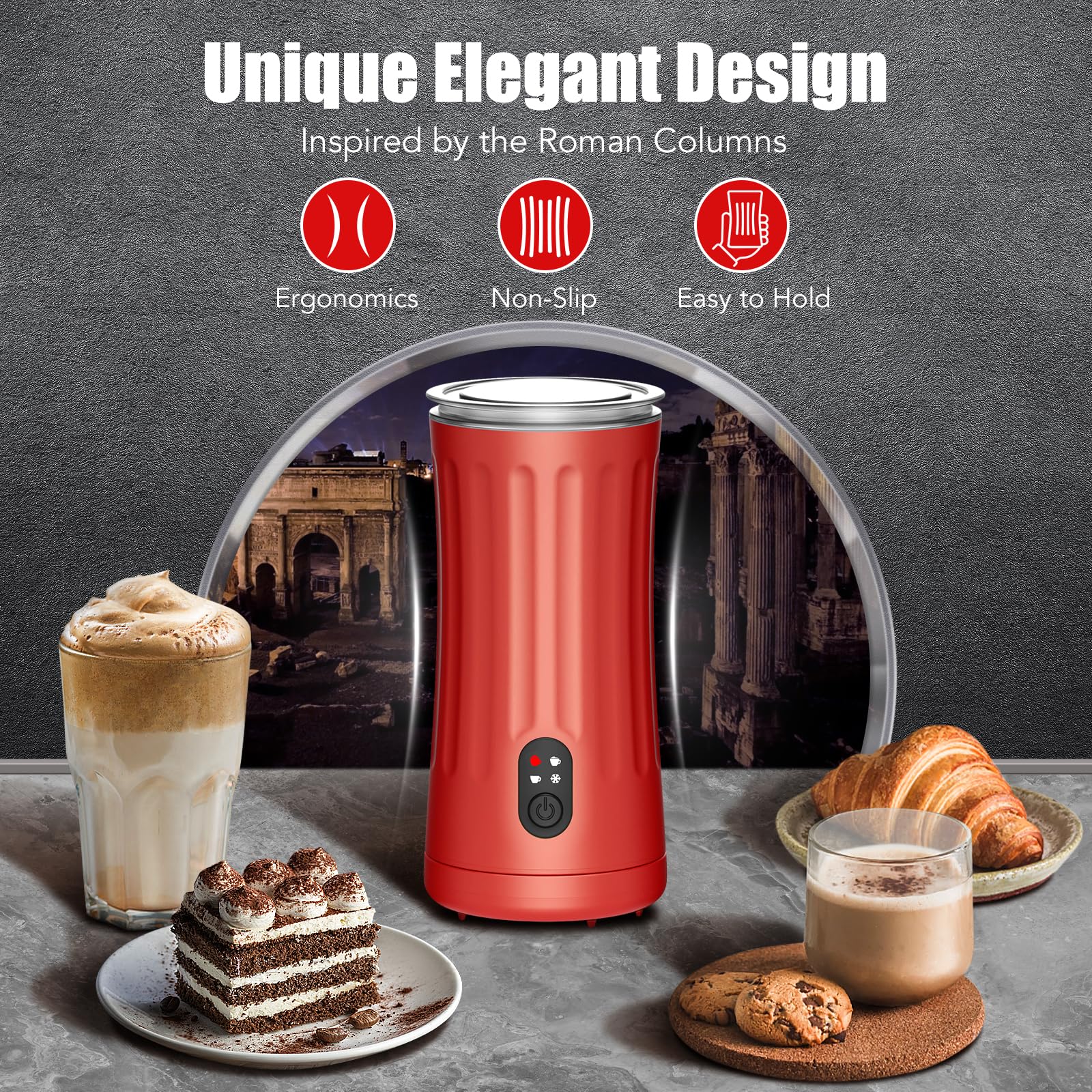 Ovetedot espumador de leche con apagado automático para seguridad
