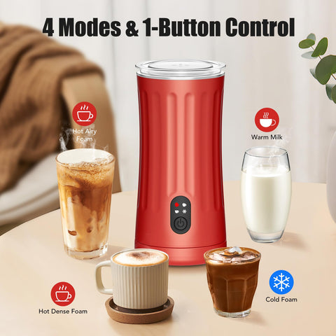 Ovetedot espumador de leche con control de temperatura para espuma perfecta