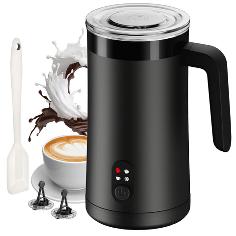 El espumador de leche Ovetedot 4-en-1 crea espuma ideal para latte y cappuccino.