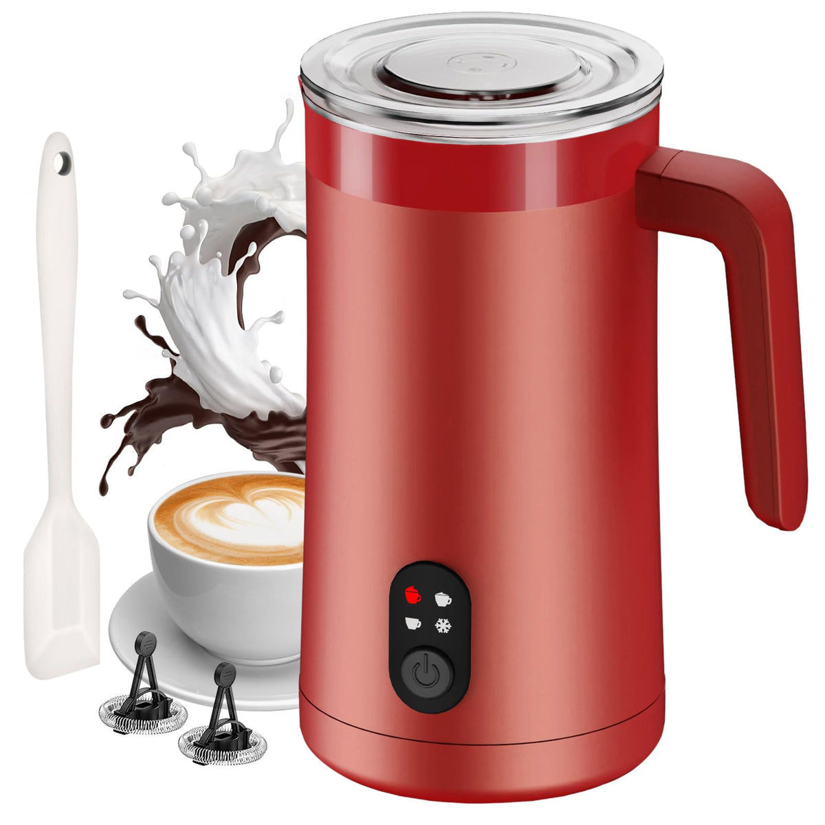 Ovetedot espumador leche 4 en 1 para preparar latte y cappuccino fácilmente