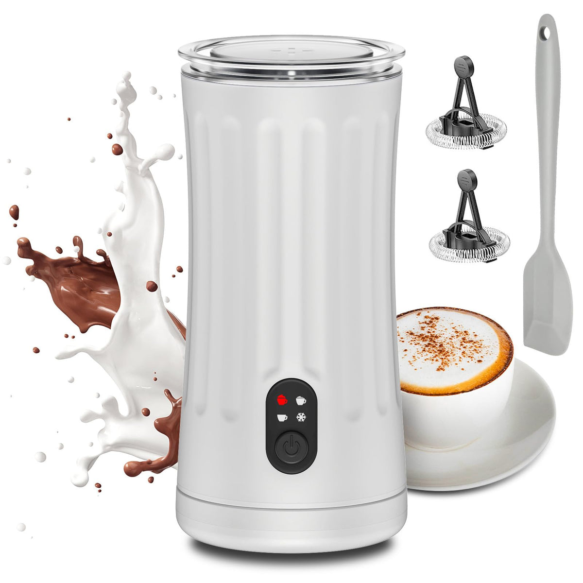Ovetedot leche espuma densa caliente: crema suave para cappuccinos.