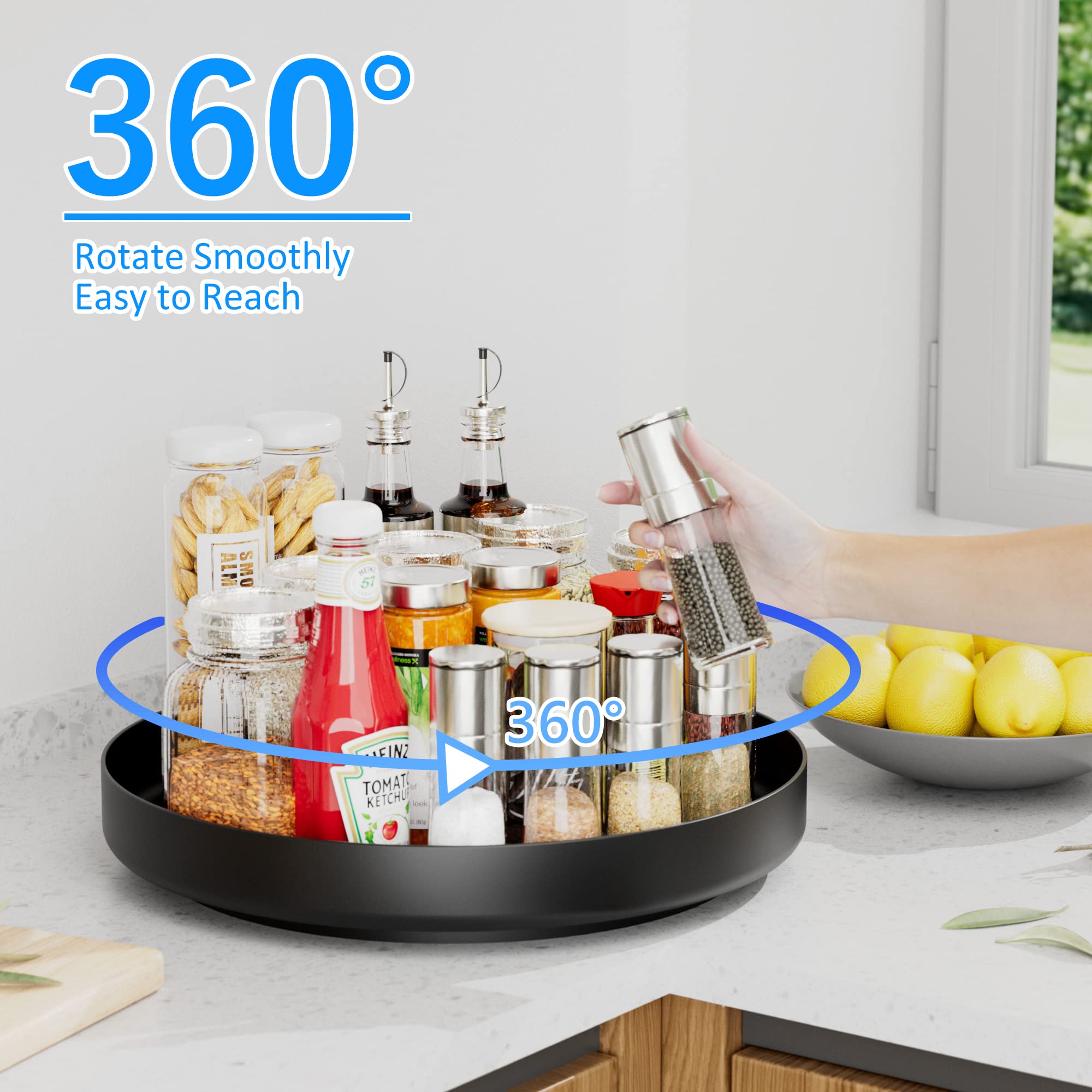 OVICAR giro 360 grados suave para alcanzar frascos sin derrames.