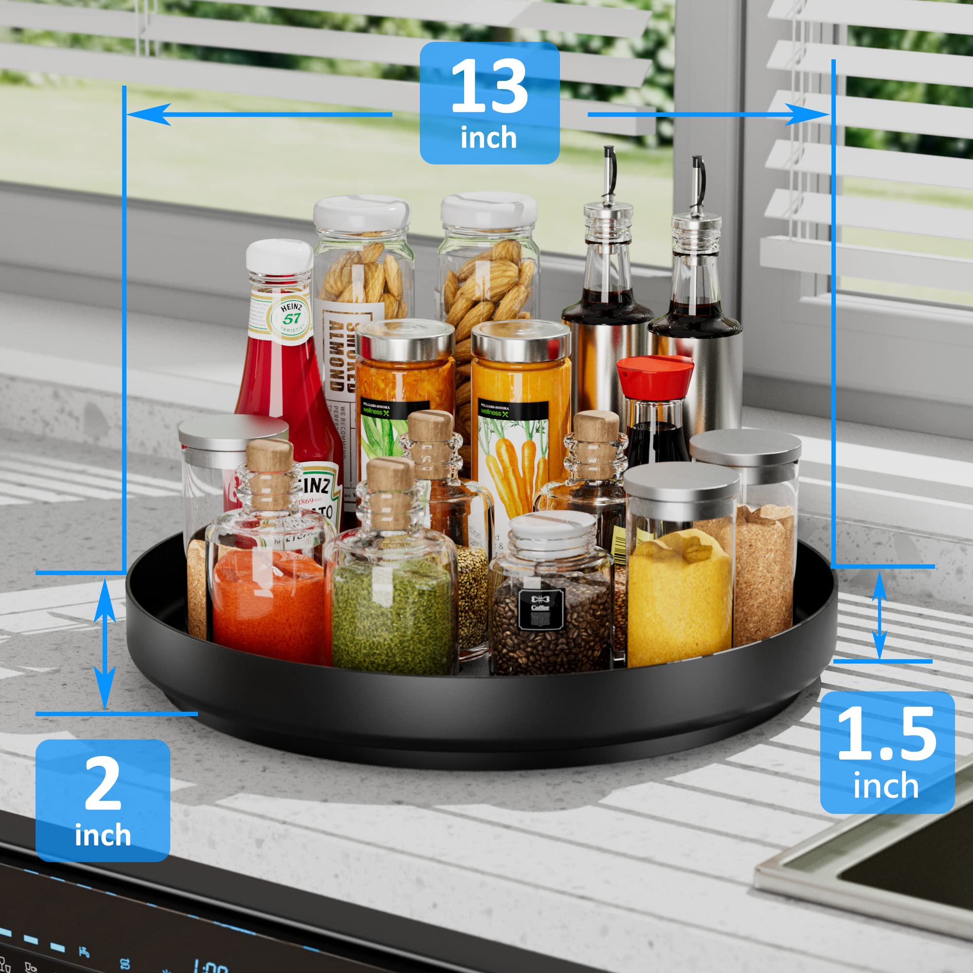 OVICAR organizador de cocina en mostrador para condimentos y frascos.