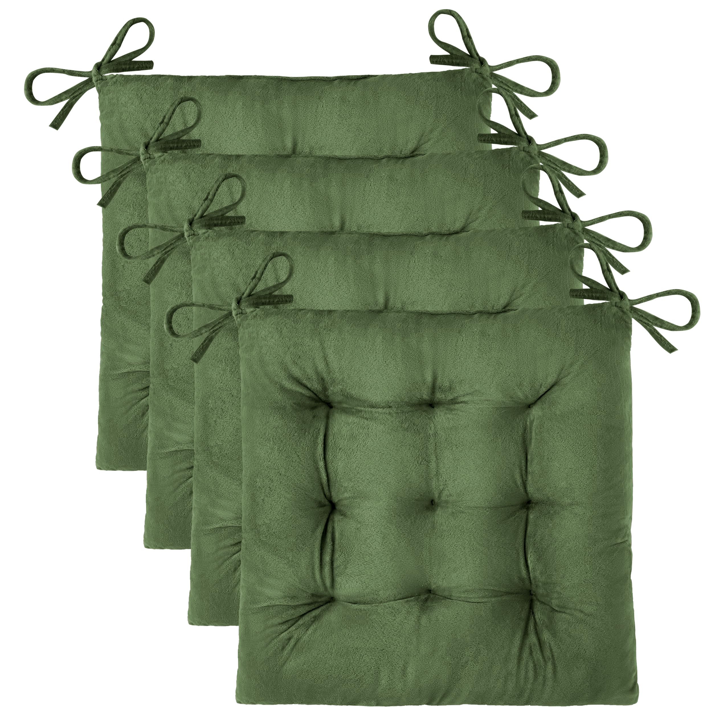 OVOV almohadilla para silla de comedor, verde, acolchado suave para mayor comodidad