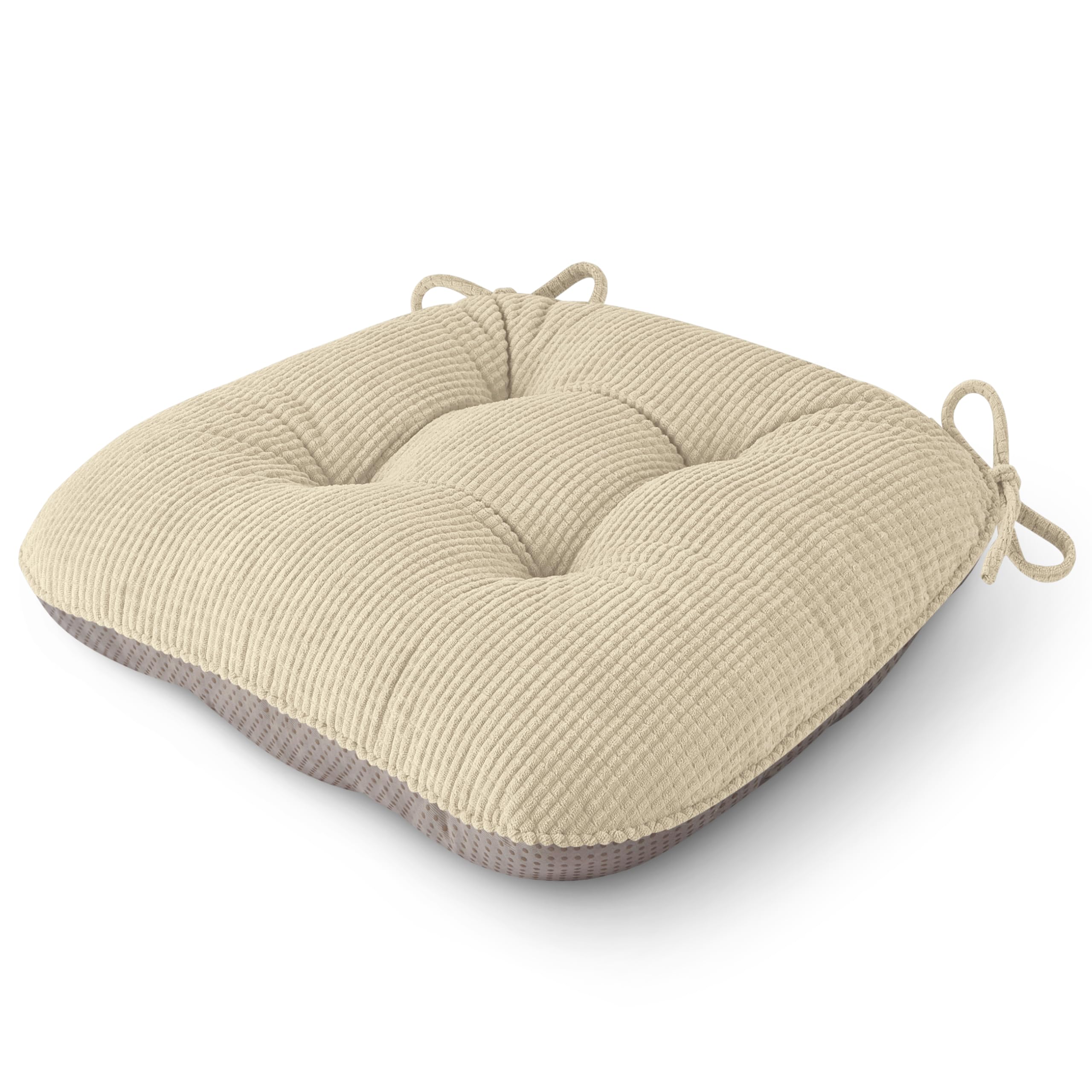 OVOV cojines para silla de comedor 18x18x4 blancos, confortables para cualquier cena.