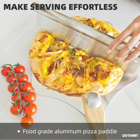 OVTHMT pala pizza superficie lisa facilita transferencias al horno