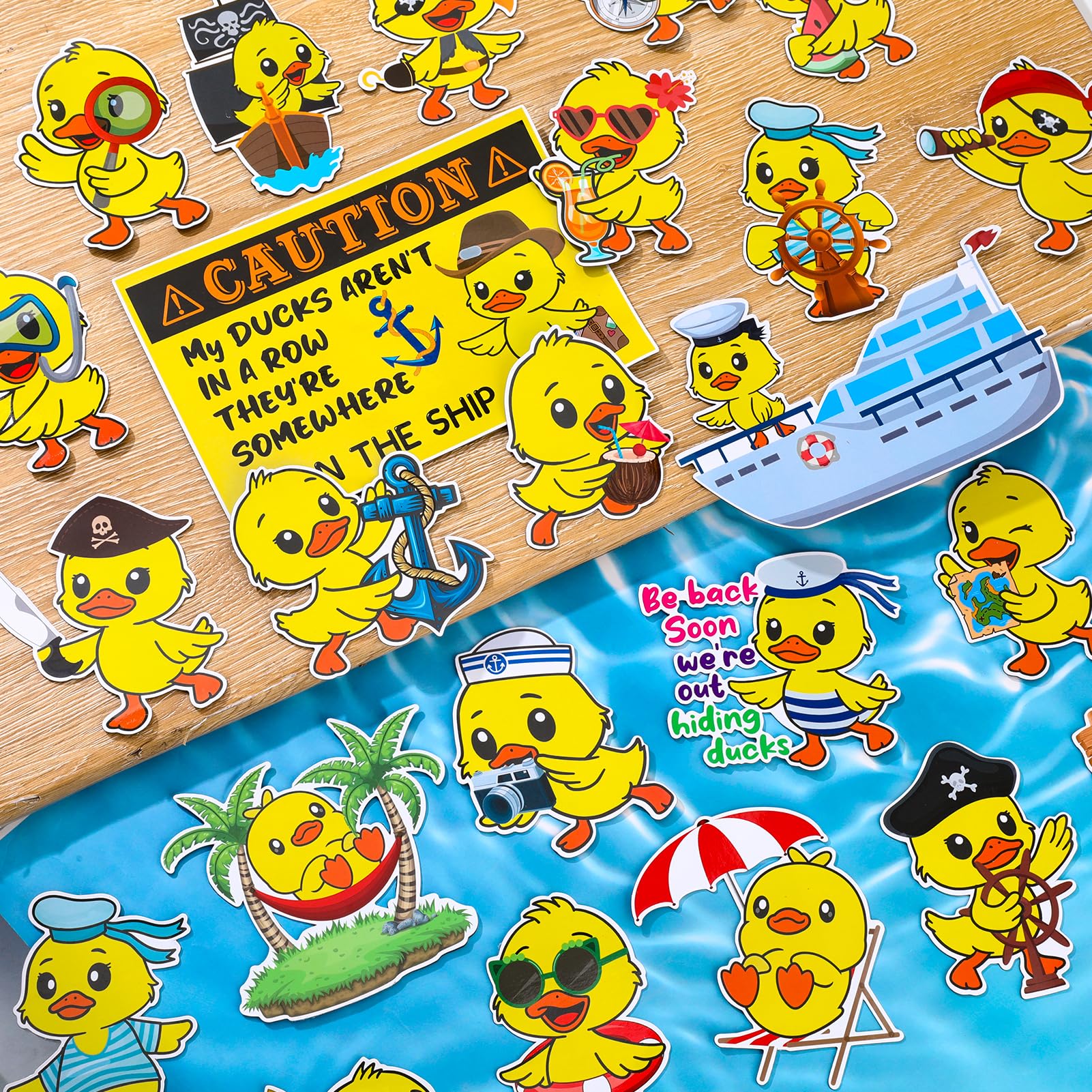 Ovveroche pato playa-crucero, decoración colorida para cabinas