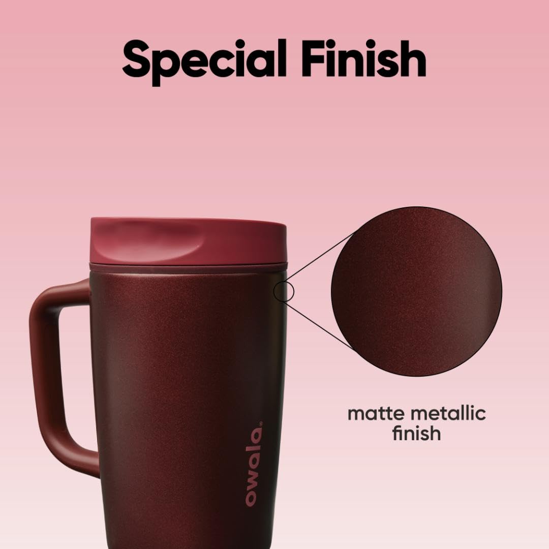 Owala SmoothSip Slider, boca amplia para hielo y limpieza fácil.