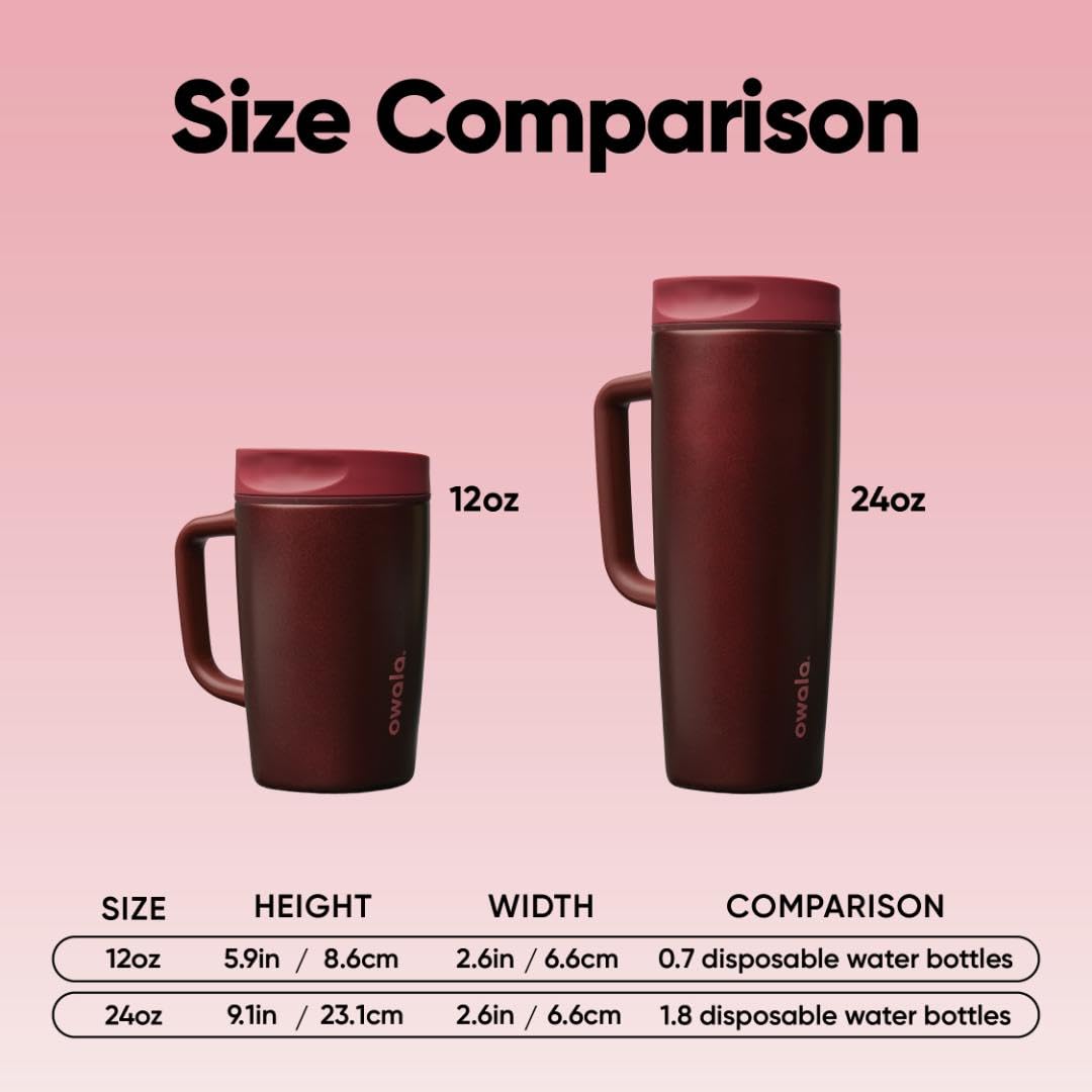 Owala SmoothSip Slider, materiales libres de BPA para uso diario seguro.