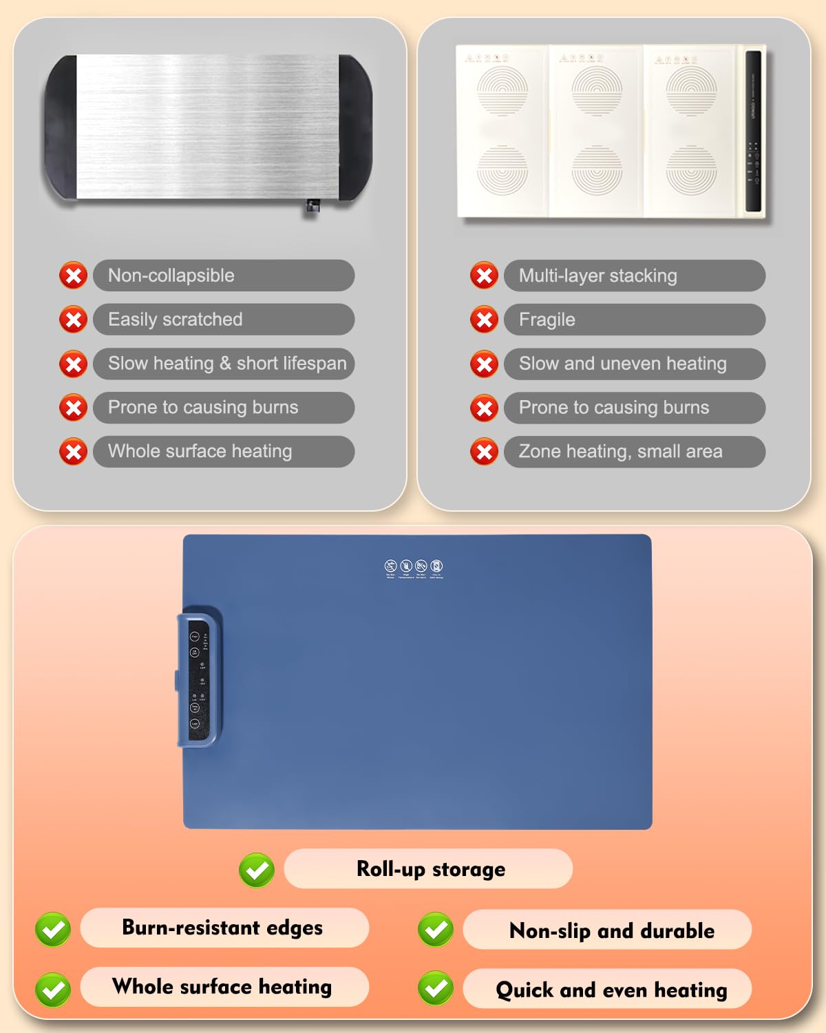 Owenri Diseño doblable para almacenamiento cómodo.