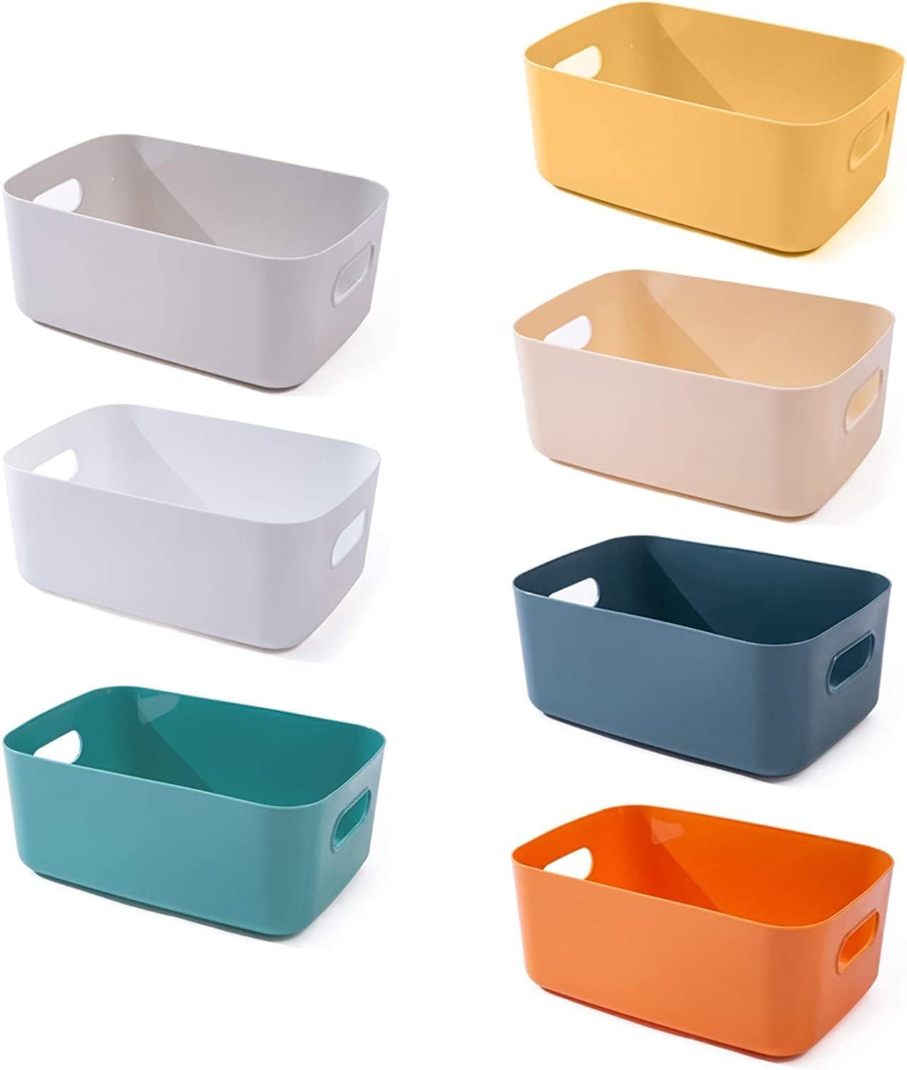 OWill cestas plasticas 4-2l multicolor con asas para organizacion diaria en la cocina
