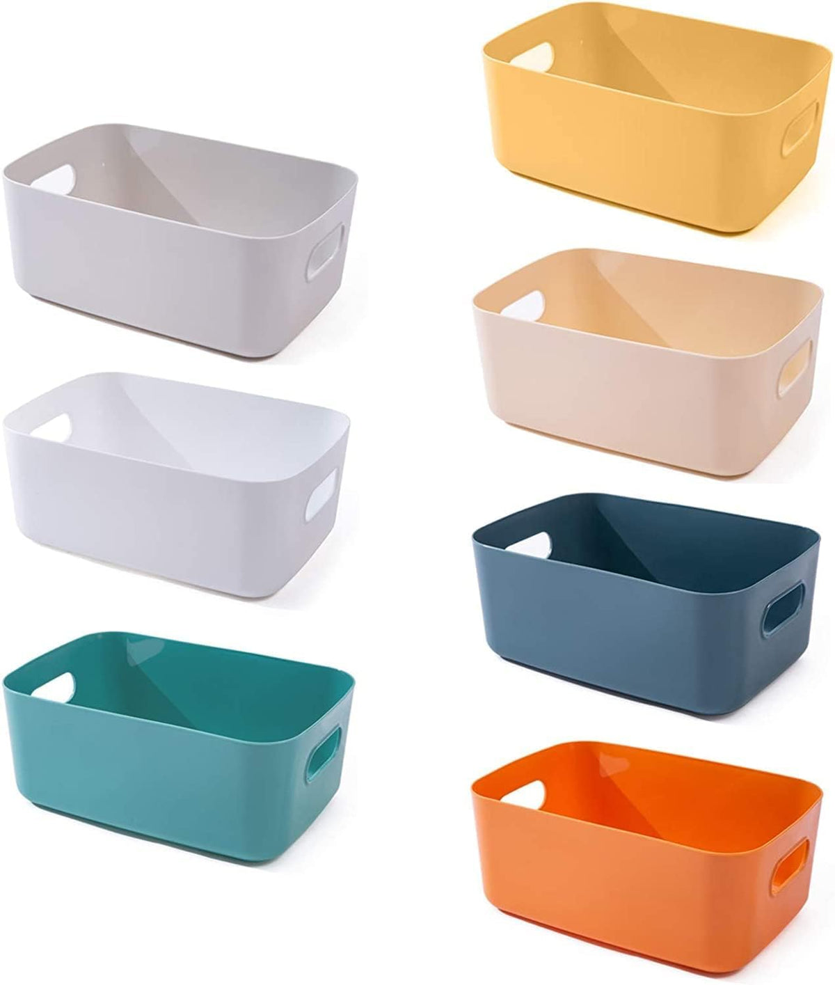 OWill cestas plasticas 4-2l multicolor con asas para organizacion diaria en la cocina