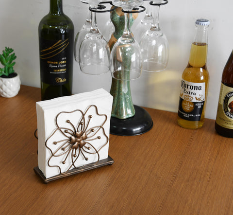 Owlgift porta-servilletas bronce para uso en hotel y comedor.