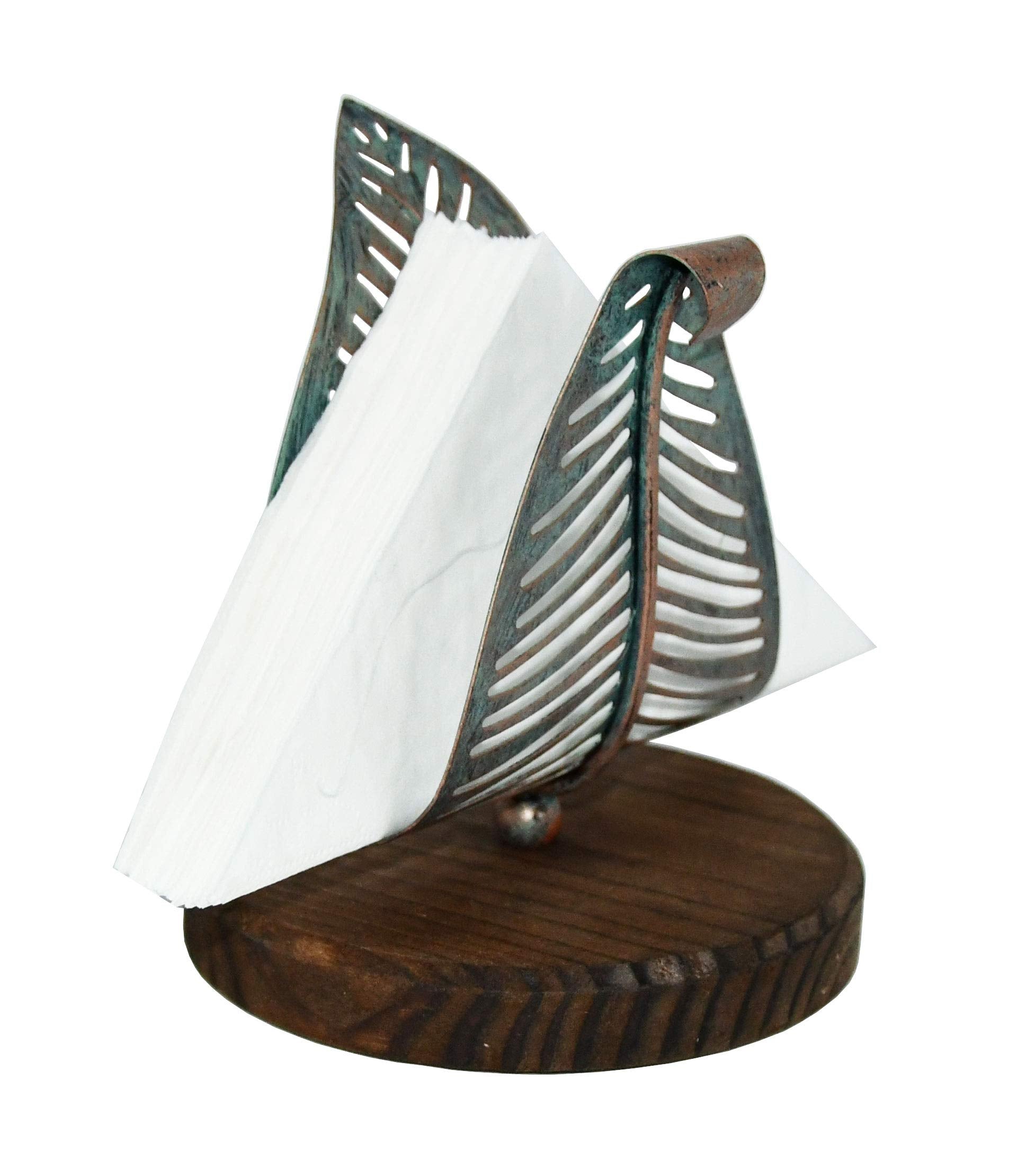 Hoja dorada turquesa se destaca bajo la iluminación de la mesa.