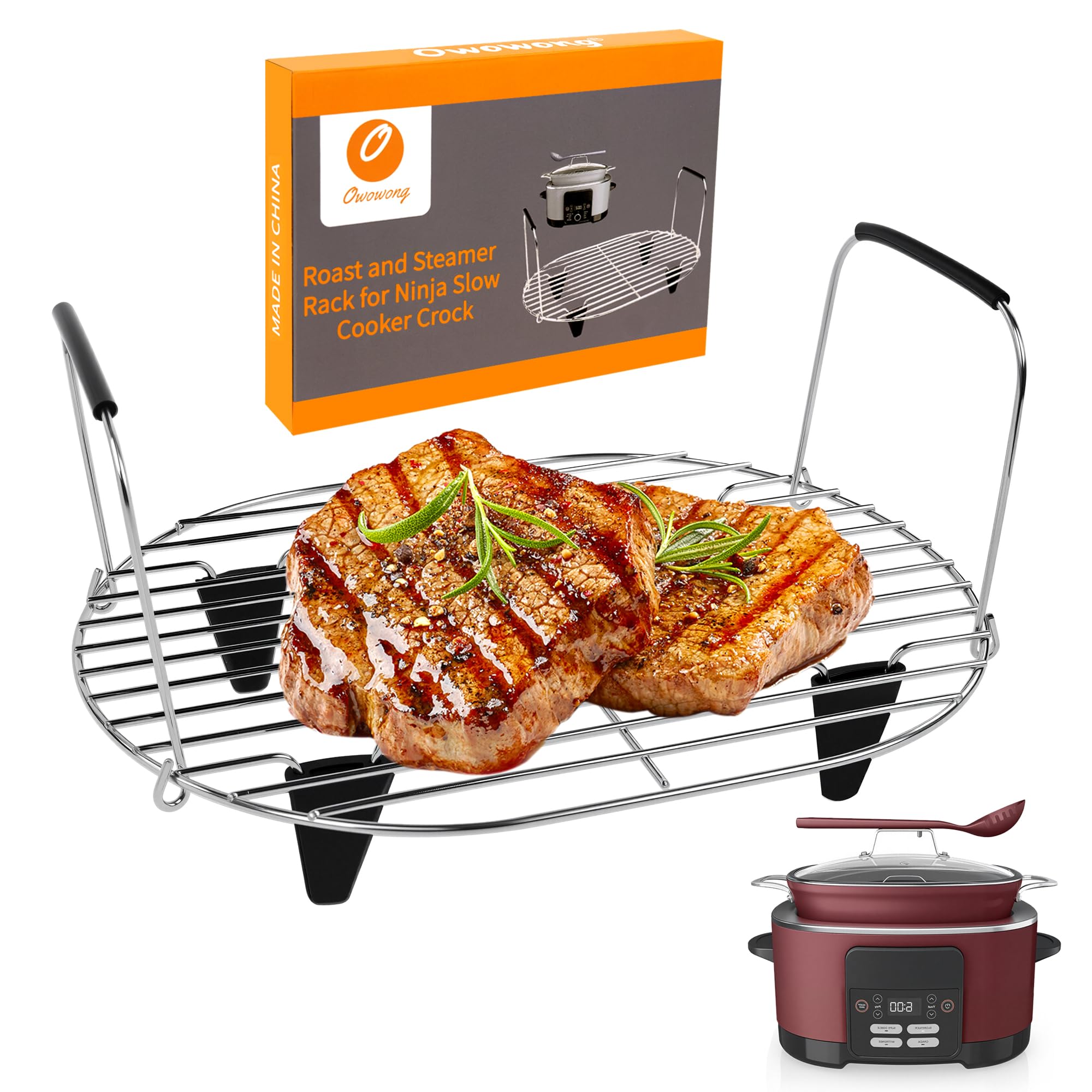 Owowong rejilla compatible con Ninja Foodi Pro 8,5qt para asar estable y seguro.