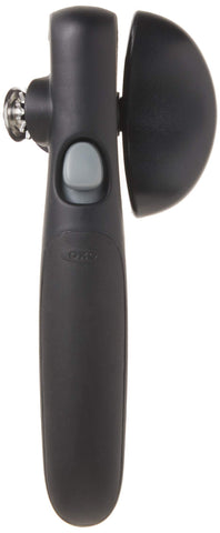 Abrelatas OXO, rueda de corte de acero endurecido para durabilidad.