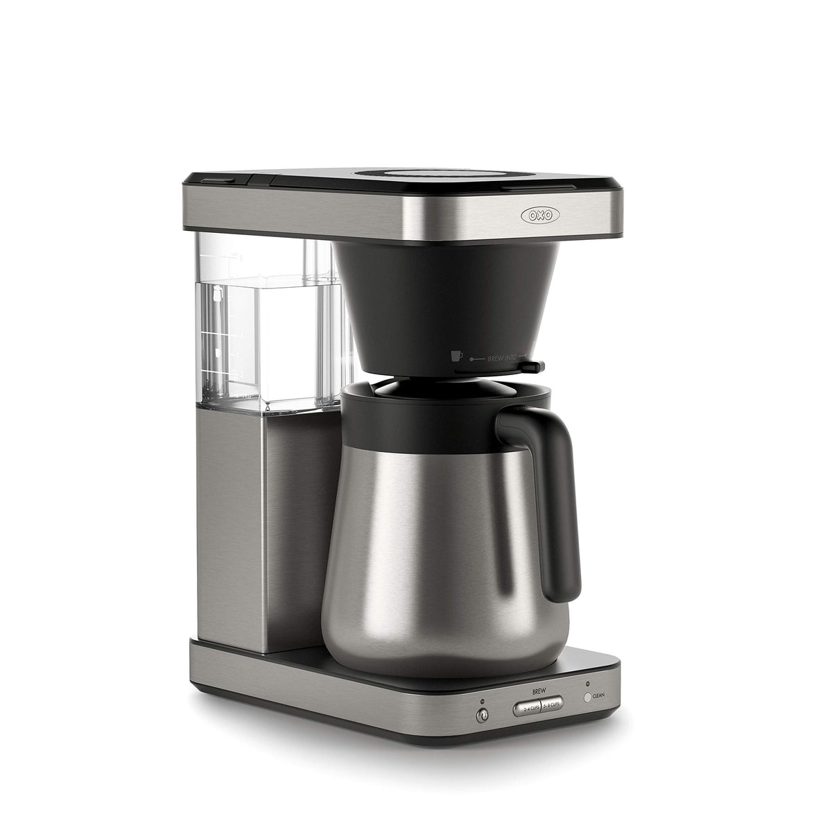 OXO Brew 8-Cup cafetera de acero inoxidable térmico mantiene el café caliente.