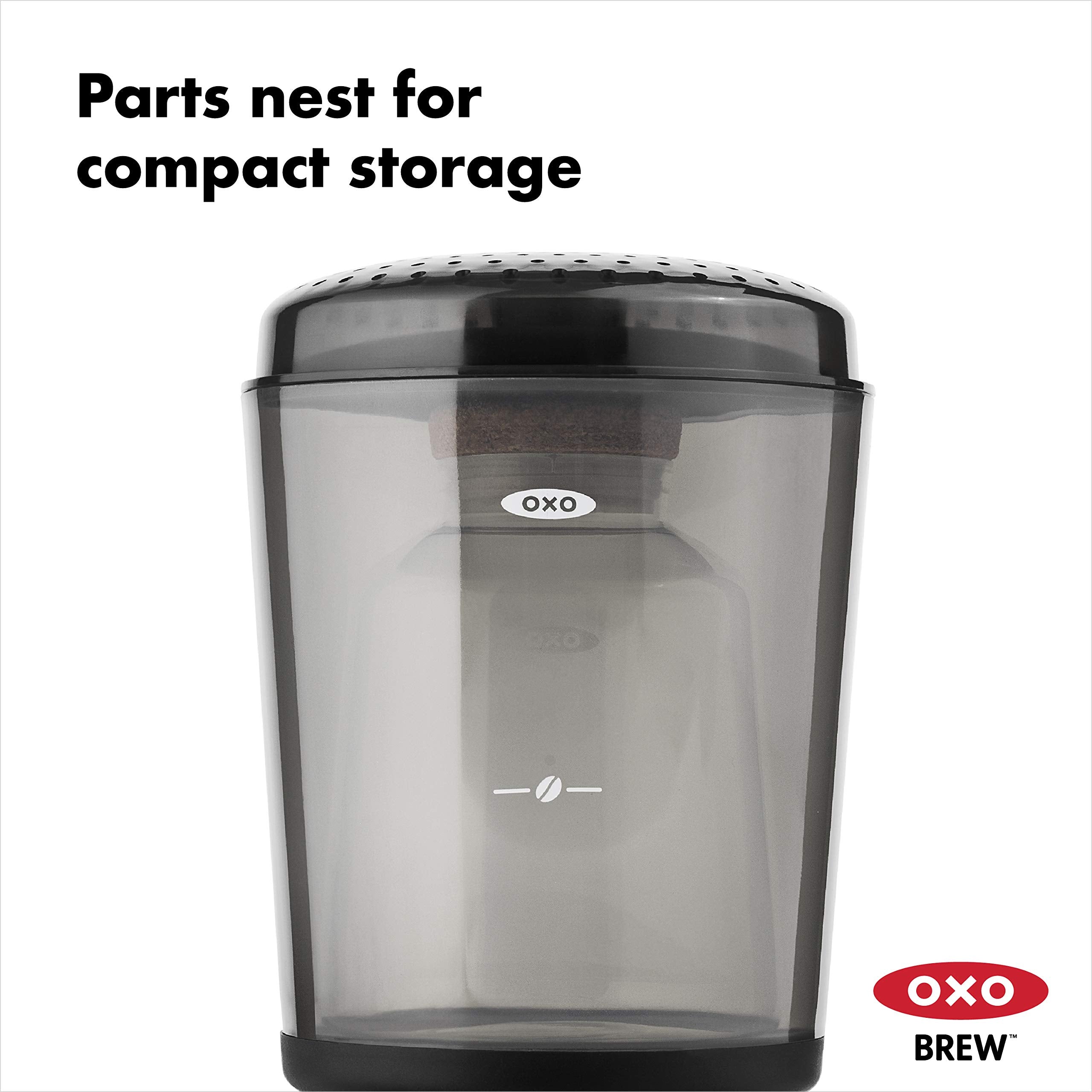 OXO Brew Compacto Jarra de vidrio borosilicato mantiene el concentrado fresco
