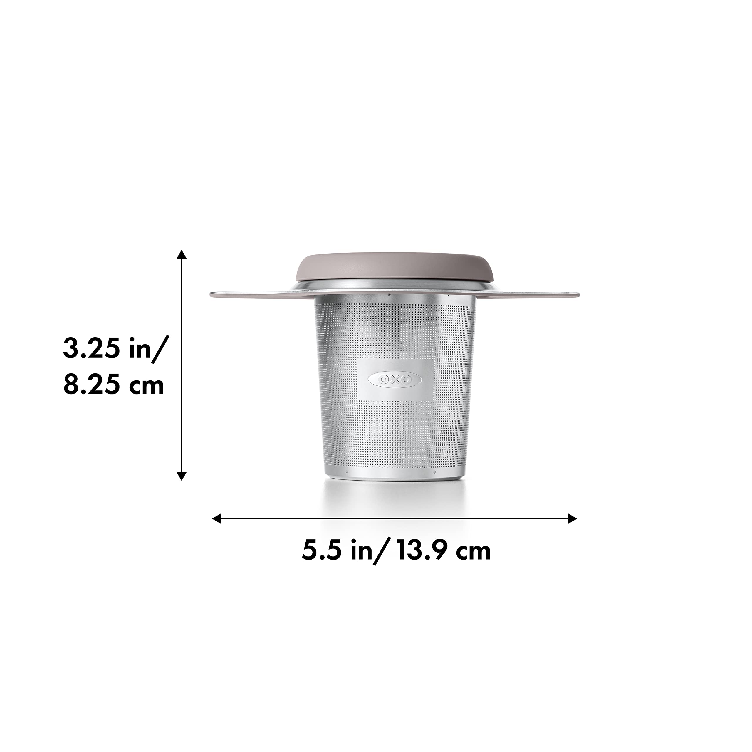 Infusor de té para taza OXO Brew facilita uso sencillo.