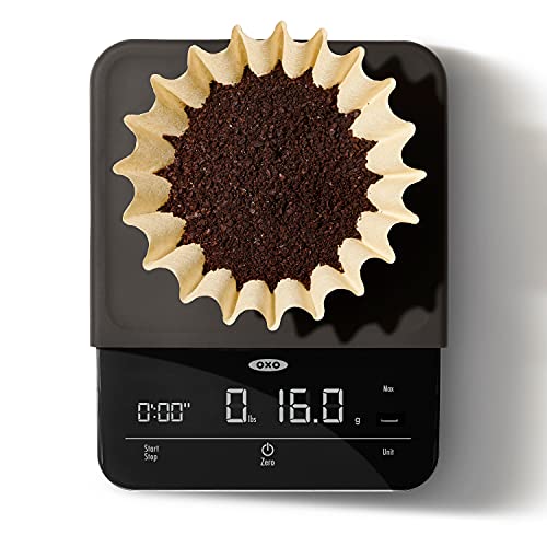 Uso de OXO Brew para masa madre y almendras con precisión.