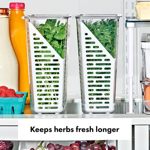 OXO Conservador de Hierbas con tapa plegable para acceso rápido