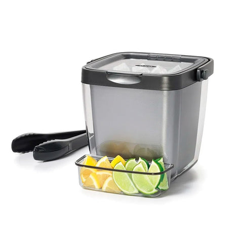 OXO cubo de hielo de doble pared con pinzas para servir hielo