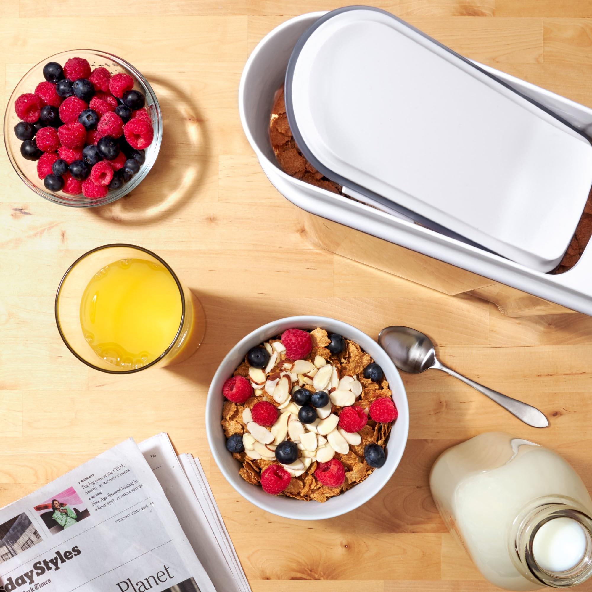 OXO dispensador cereal limpieza facil con tapa desmontable