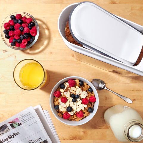 OXO dispensador cereal limpieza facil con tapa desmontable
