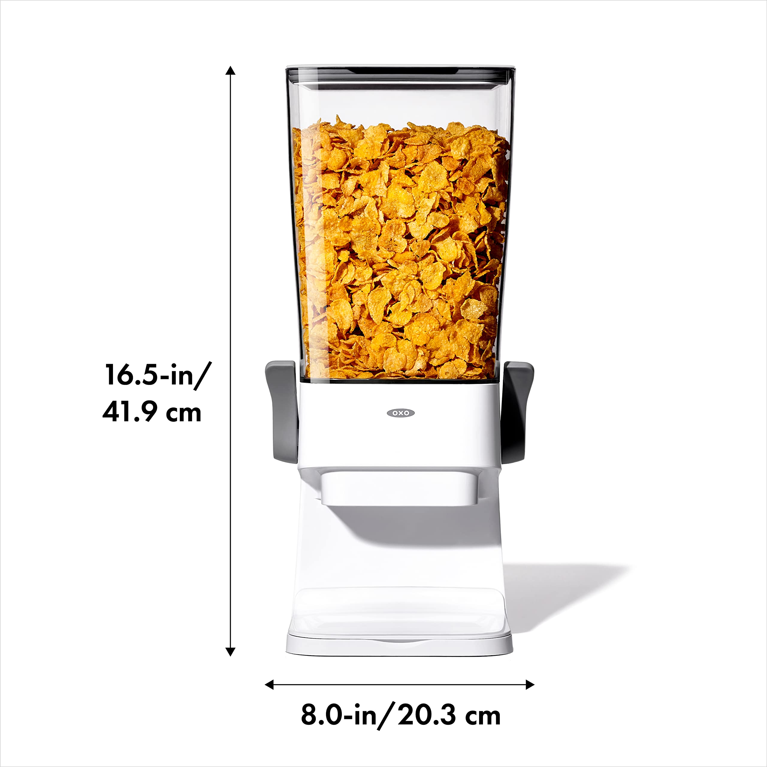 OXO dispensador de cereal con palancas laterales para diestro y zurdo